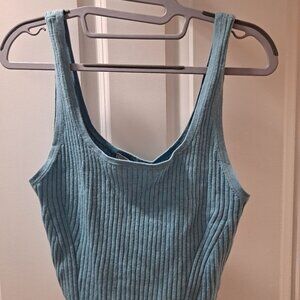 NWT Turquoise Cotton-Merino Wool Cropped Cami